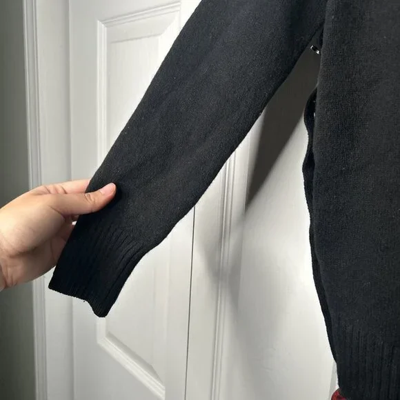 Coach Horse And Carriage Black Side Button Sweater Dress Women's Size X-Small XS - Picture 6 of 9